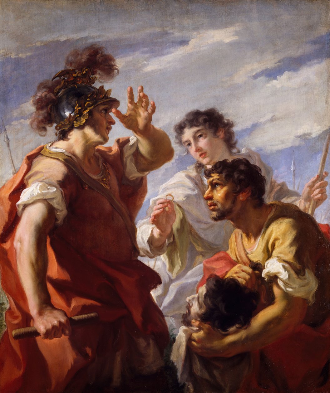 Cesare davanti ad Alessandria da Giovanni Antonio Pellegrini