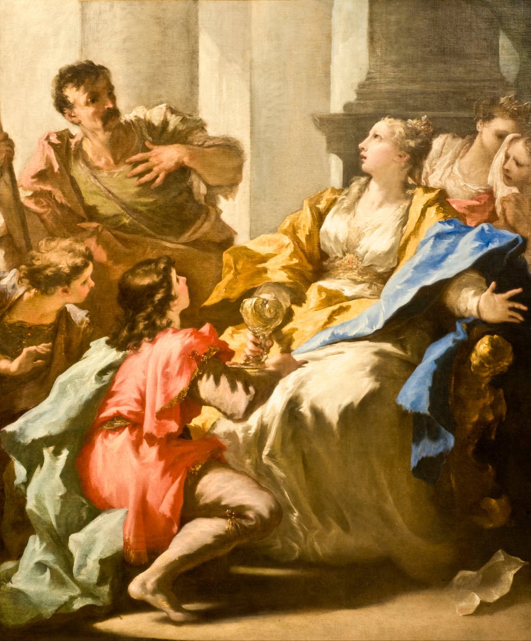Sophonisba riceve la coppa del veleno da Giovanni Antonio Pellegrini