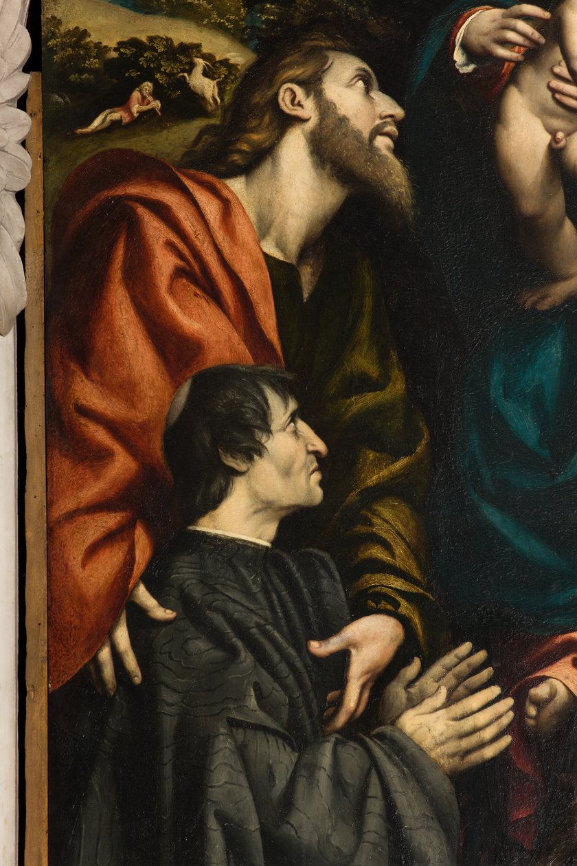 Madonna col Bambino tra i Santi Filippo e Giacomo e il donatore Giacomo Schizzi (dettaglio) da Giovanni Antonio Pordenone