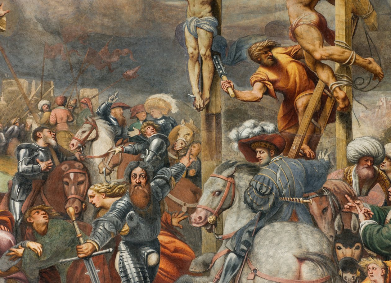 Controfacciata, Il Pordenone, Crocifissione 1520-21, (dettaglio) da Giovanni Antonio Pordenone
