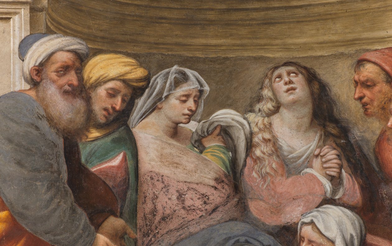Controfacciata, IL Pordenone, Deposizione 1522 (dettaglio) da Giovanni Antonio Pordenone