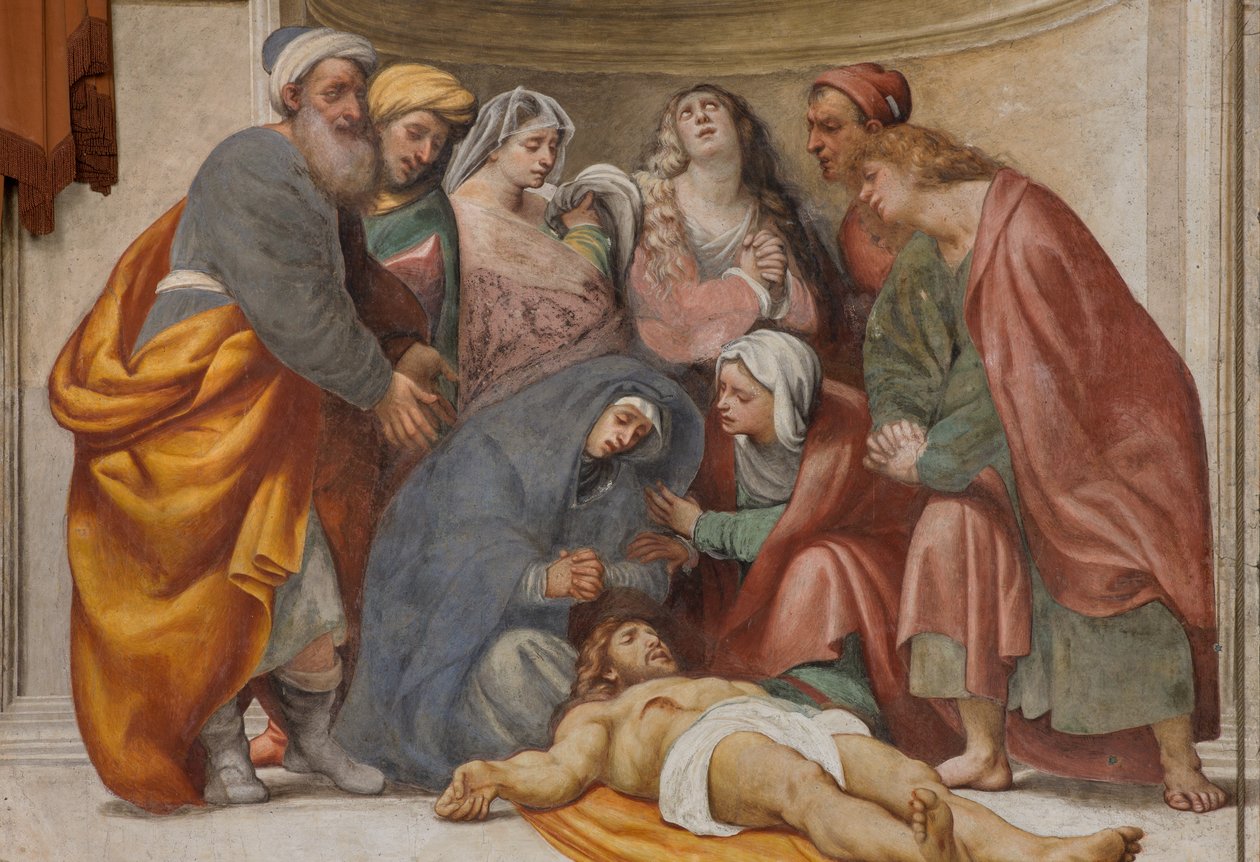 Controfacciata, IL Pordenone, Deposizione 1522, (dettaglio) da Giovanni Antonio Pordenone