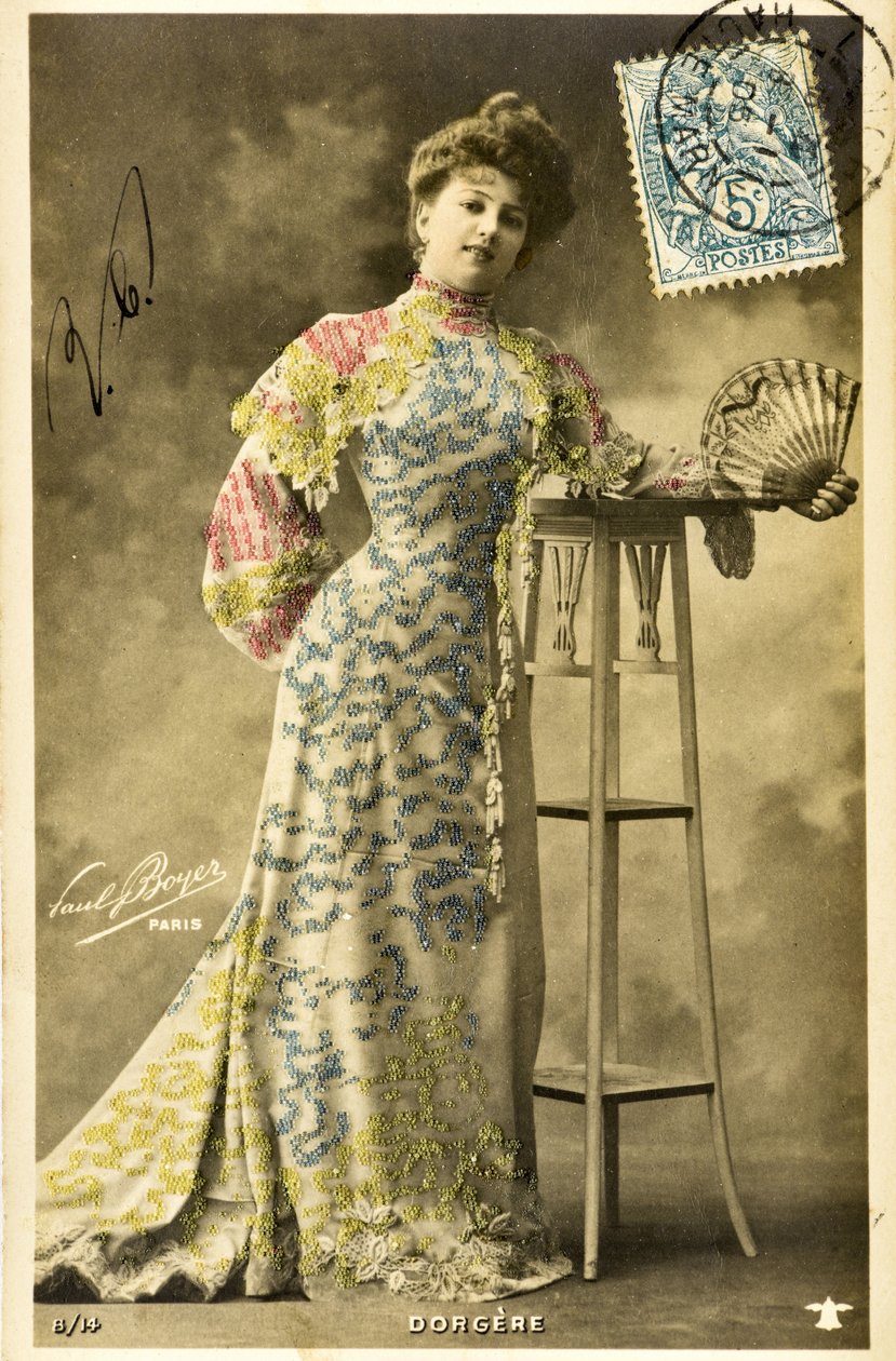 Cartolina: Ritratto di Arlette Dorgere/Née Anna Mathilde Irma Jouve (1880 - 1965), comica, ballerina e cantante da Phillipe de Marlier