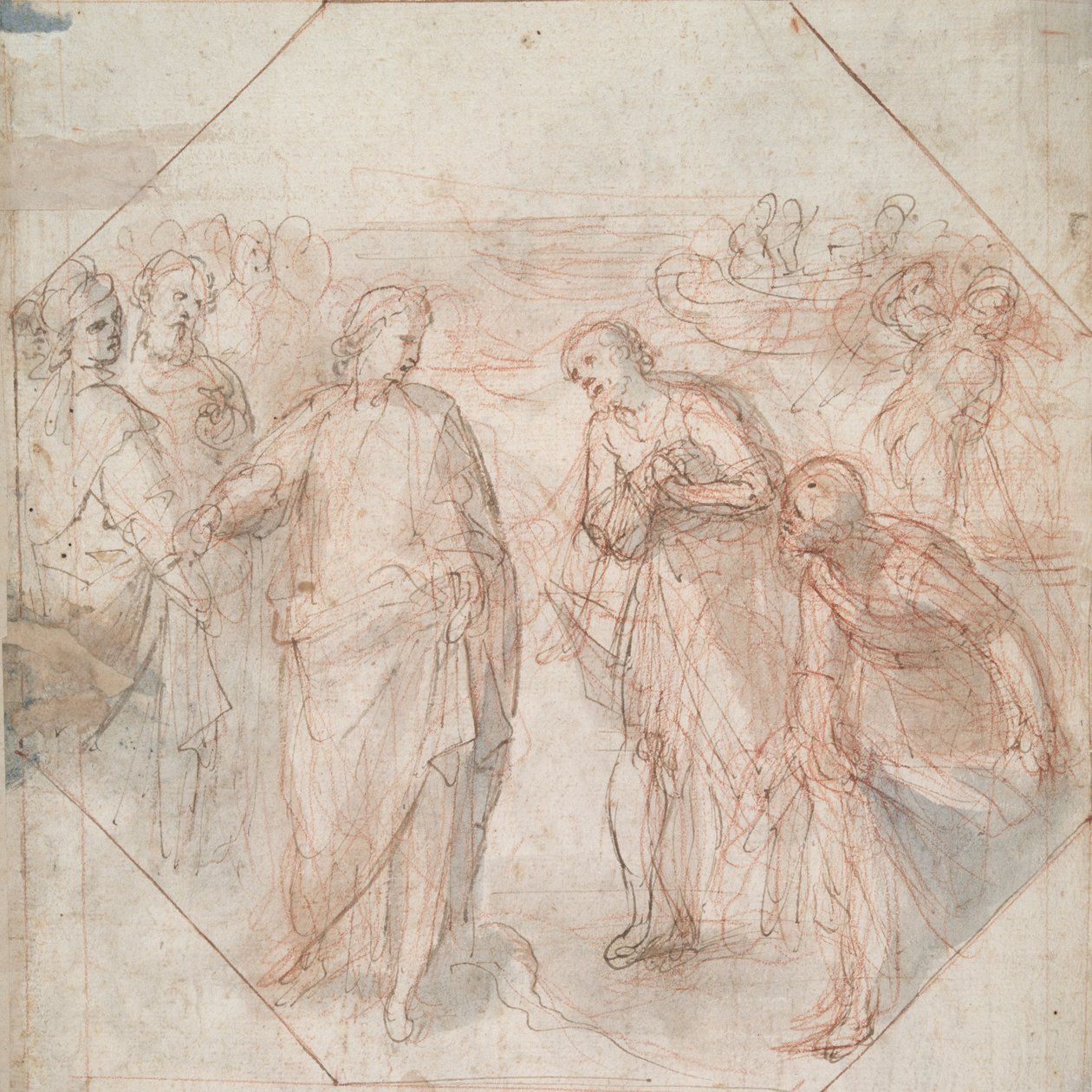 La caduta di Simon Mago (recto); La chiamata di Giacomo e Giovanni (o di Pietro e Andrea) (verso) da Giovanni Balducci