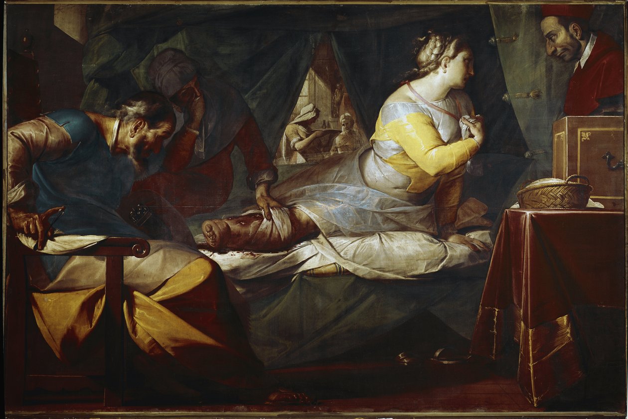 Quadroni di San Carlo: episodio della vita di San Carlo Borromeo: il miracolo di Aurelia degli Angeli da Giovanni Battista  Crespi