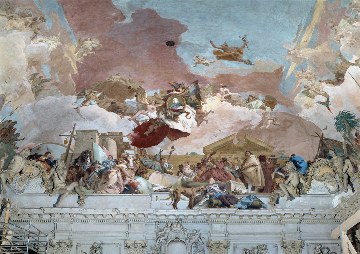Apoteosi del vescovo Carl Philipp von Greiffenklau e la sezione Europa dell