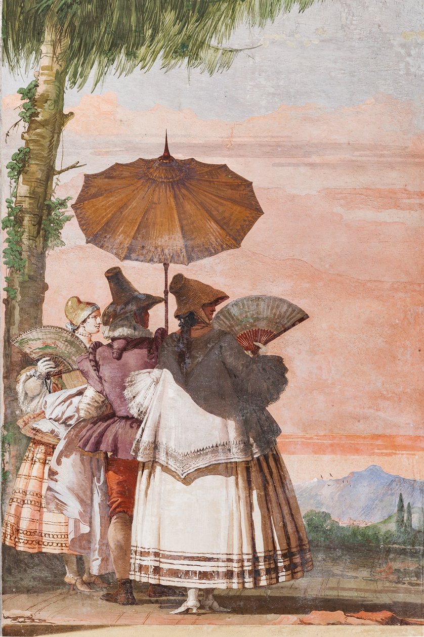 Alloggi per ospiti, la stanza delle false architetture gotiche: "Una passeggiata estiva" da Giovanni Battista Tiepolo