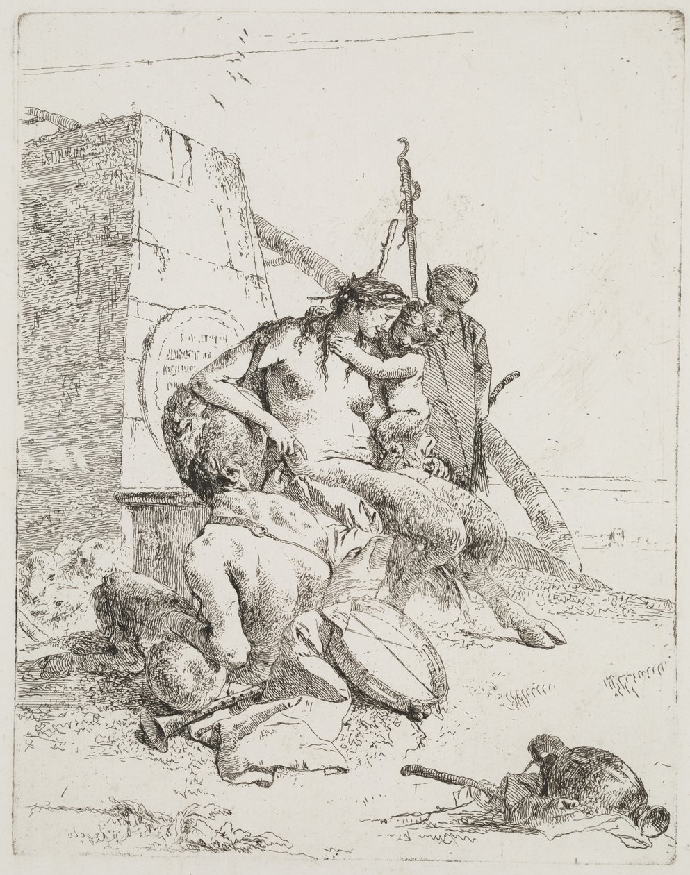 Famiglia di satiri con l