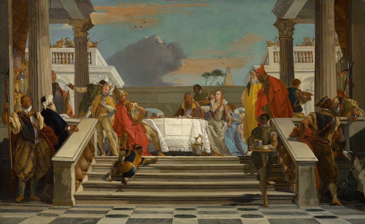 Il banchetto di Cleopatra e Antonio da Giovanni Battista Tiepolo