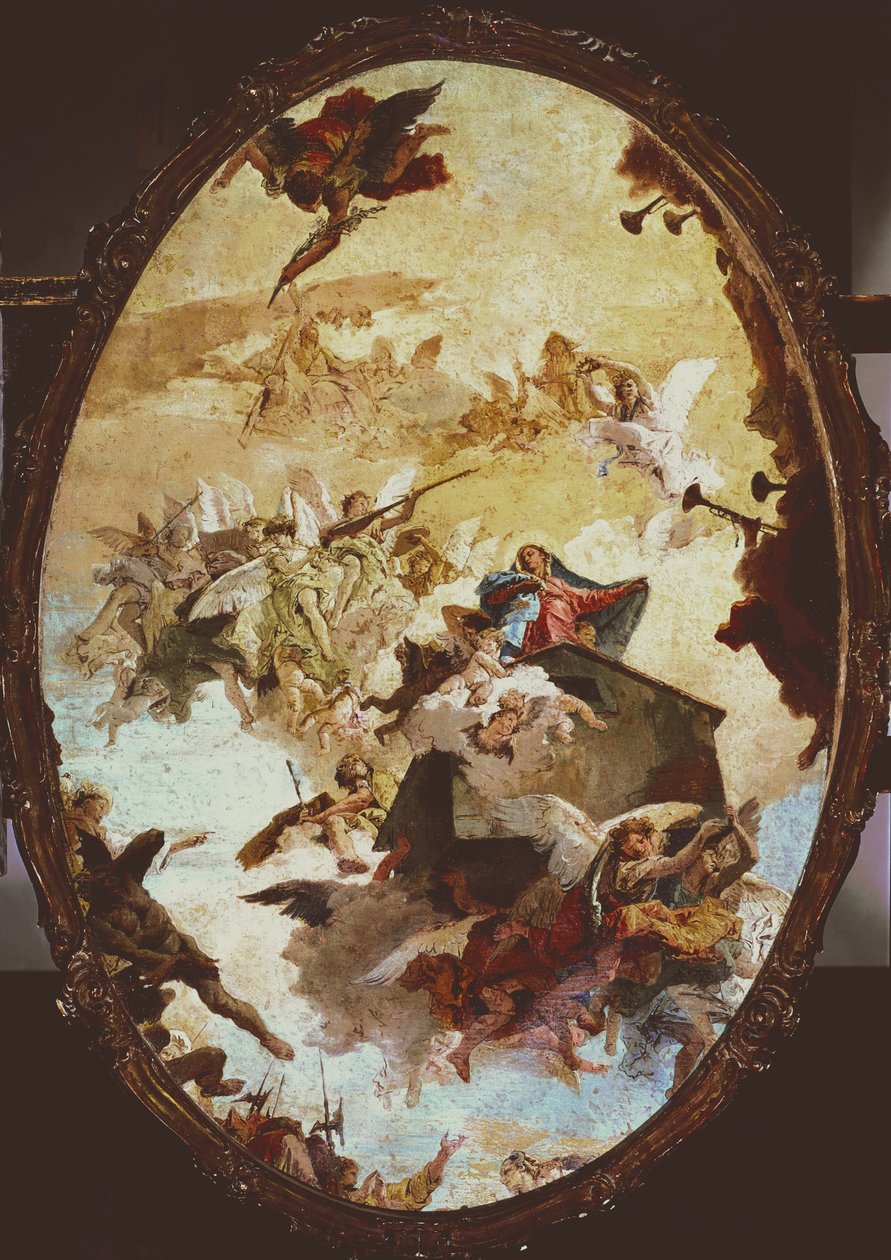 Trasporto della Santa Casa di Loreto, schizzo da Giovanni Battista Tiepolo