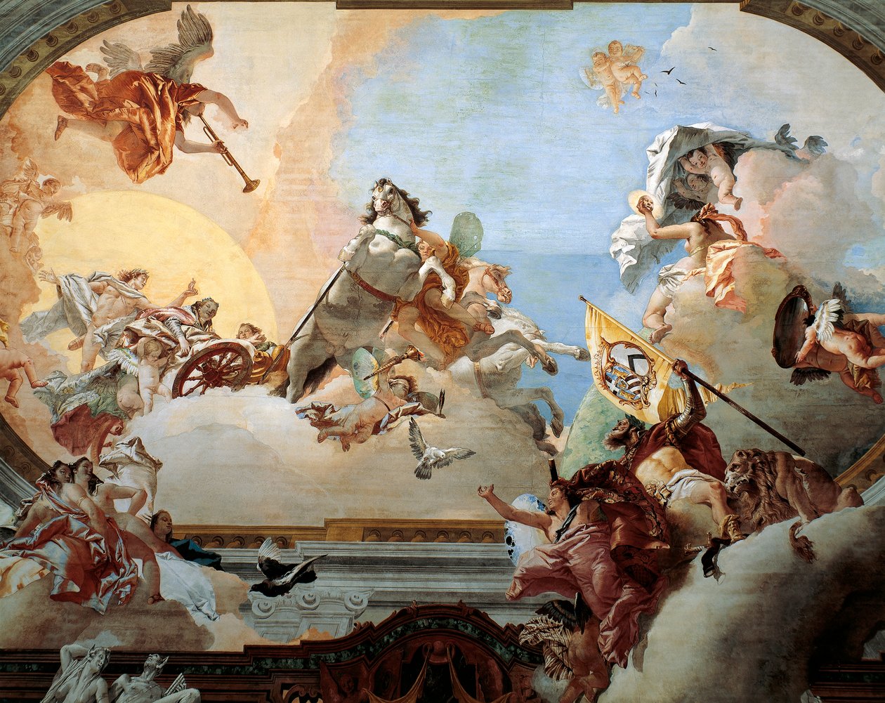 Allegoria creata per il matrimonio di Lodovico Rezzonico e la nobile veneziana Faustina Savorgnan nel 1758 da Giovanni Battista Tiepolo