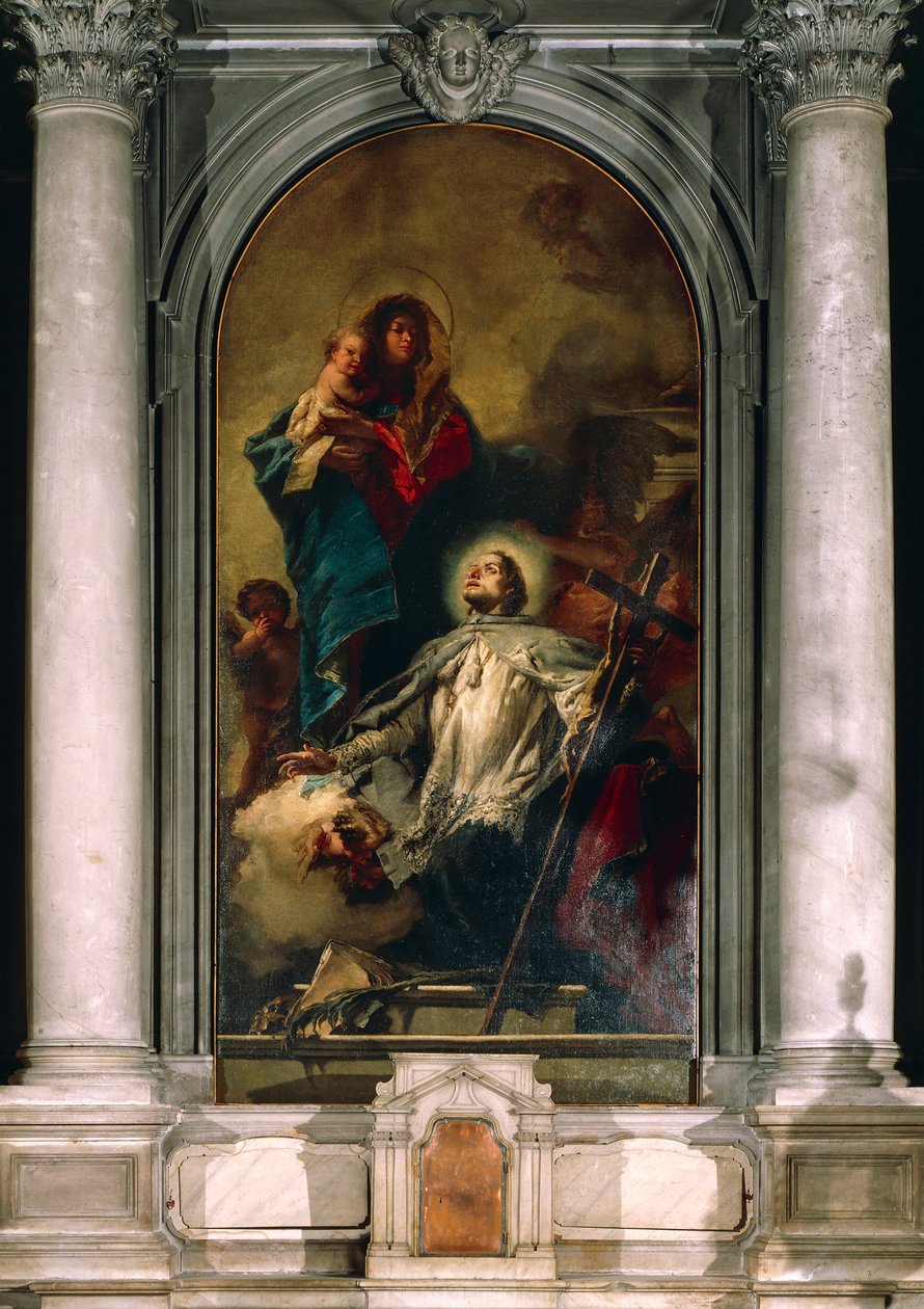 La Vergine appare a San Giovanni Nepomuceno da Giovanni Battista Tiepolo