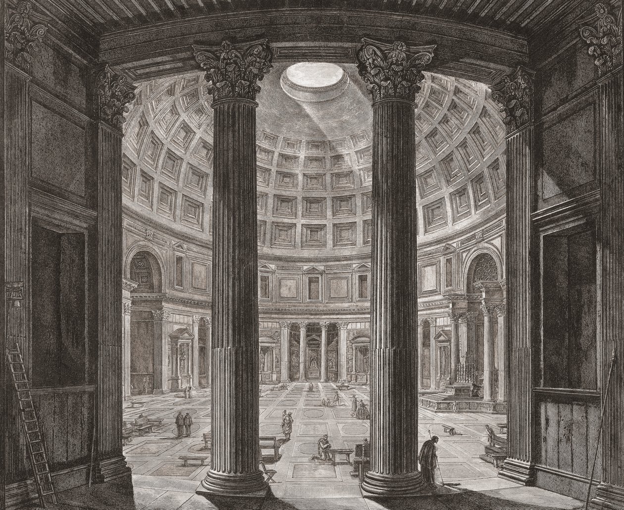Interno del Pantheon, Roma, Italia. Piranesi. da Giovanni Battista (after) Piranesi