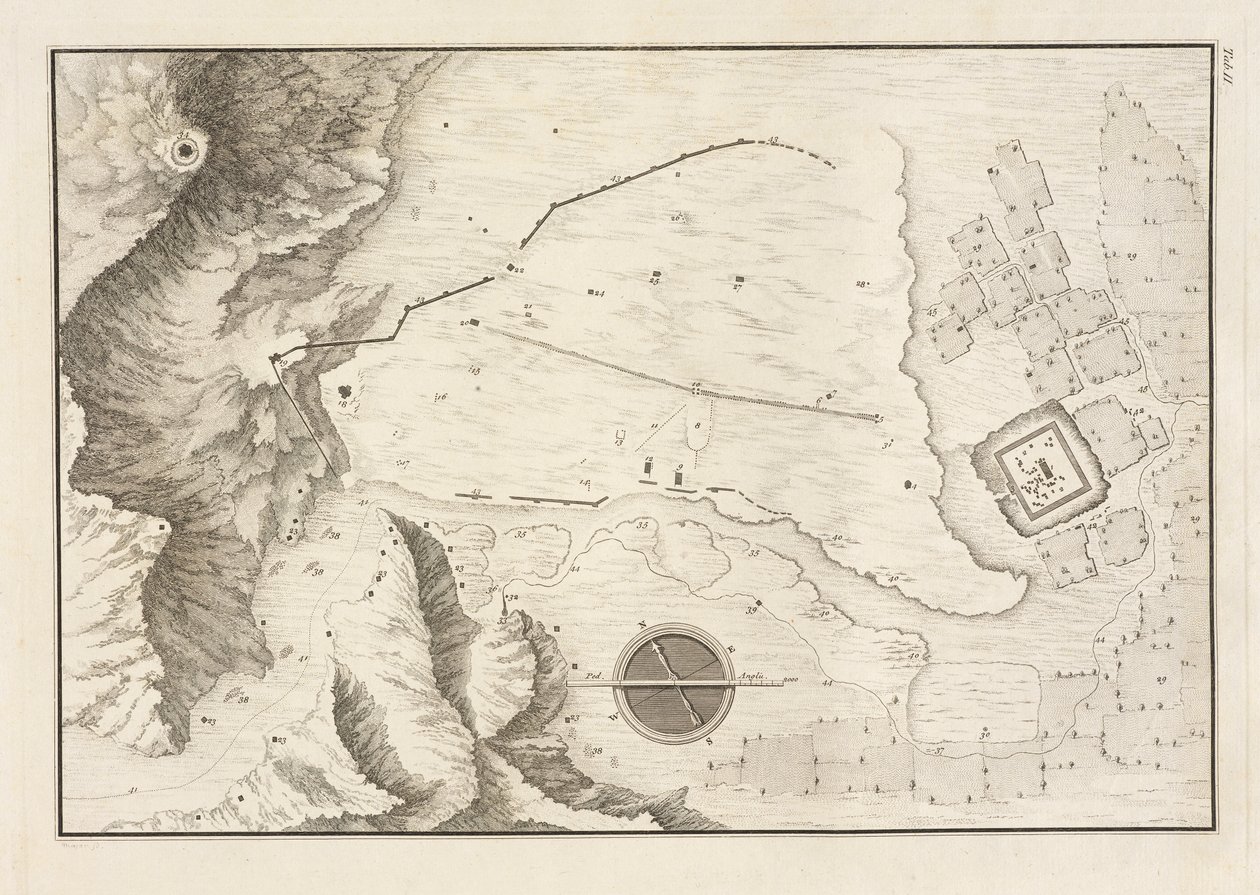 Piano geometrico della città in rovina di Palmira, 1753 da Giovanni Battista 1712 86 after Borra