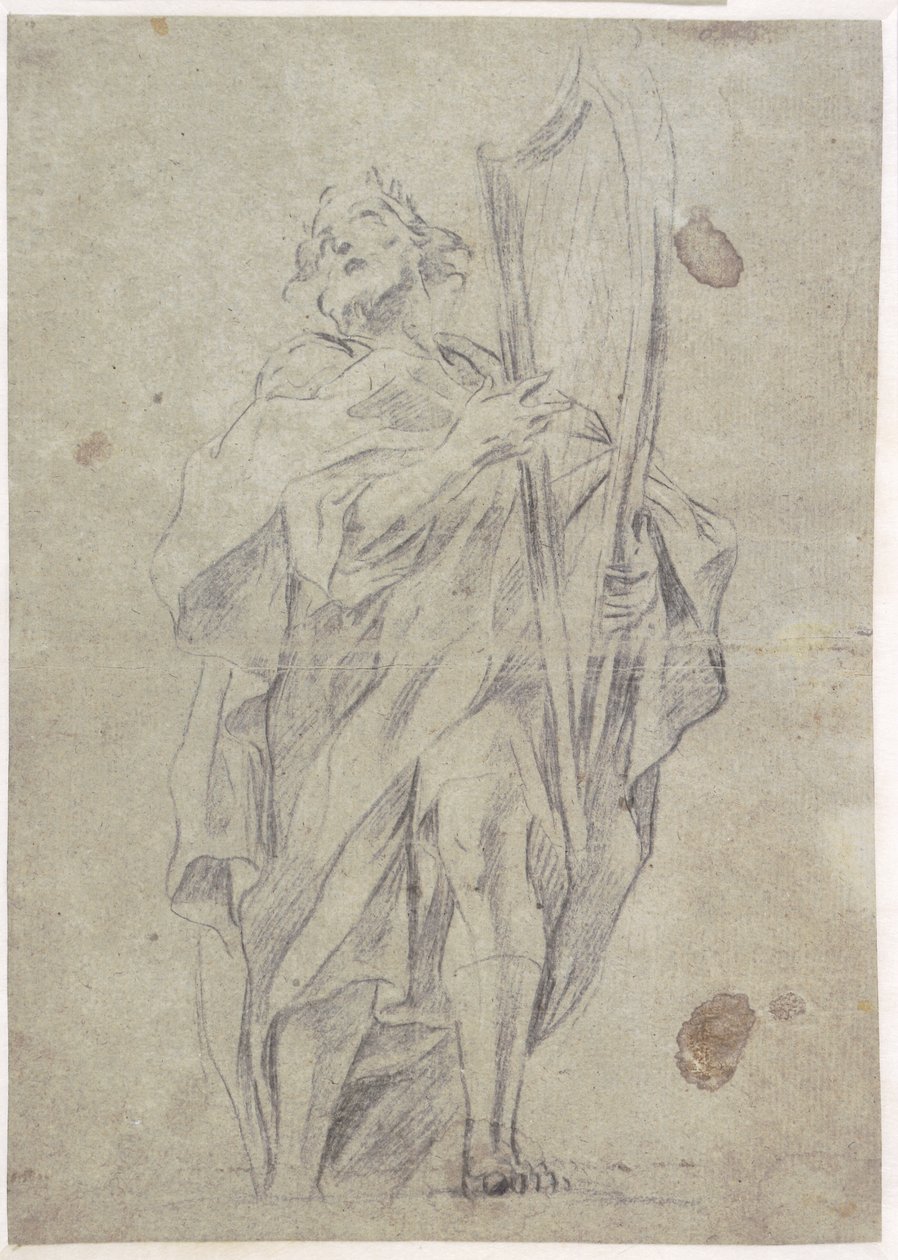 Re Davide con la sua arpa da Giovanni Battista Beinaschi