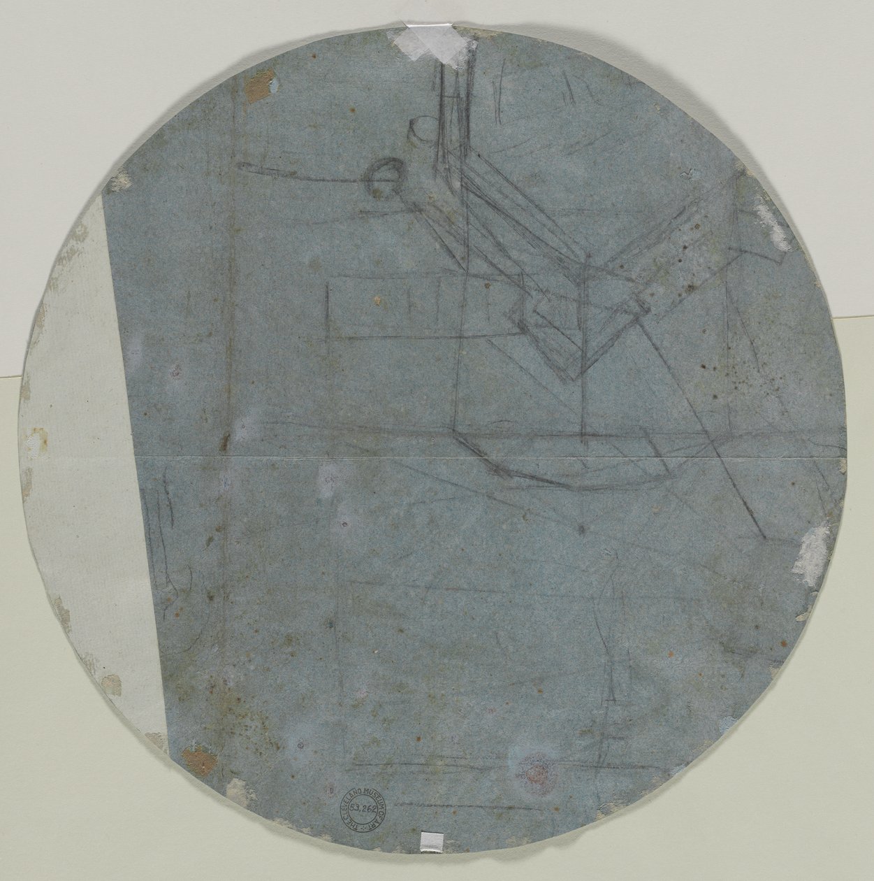 Schizzo architettonico(?) (verso) da Giovanni Battista Benaschi