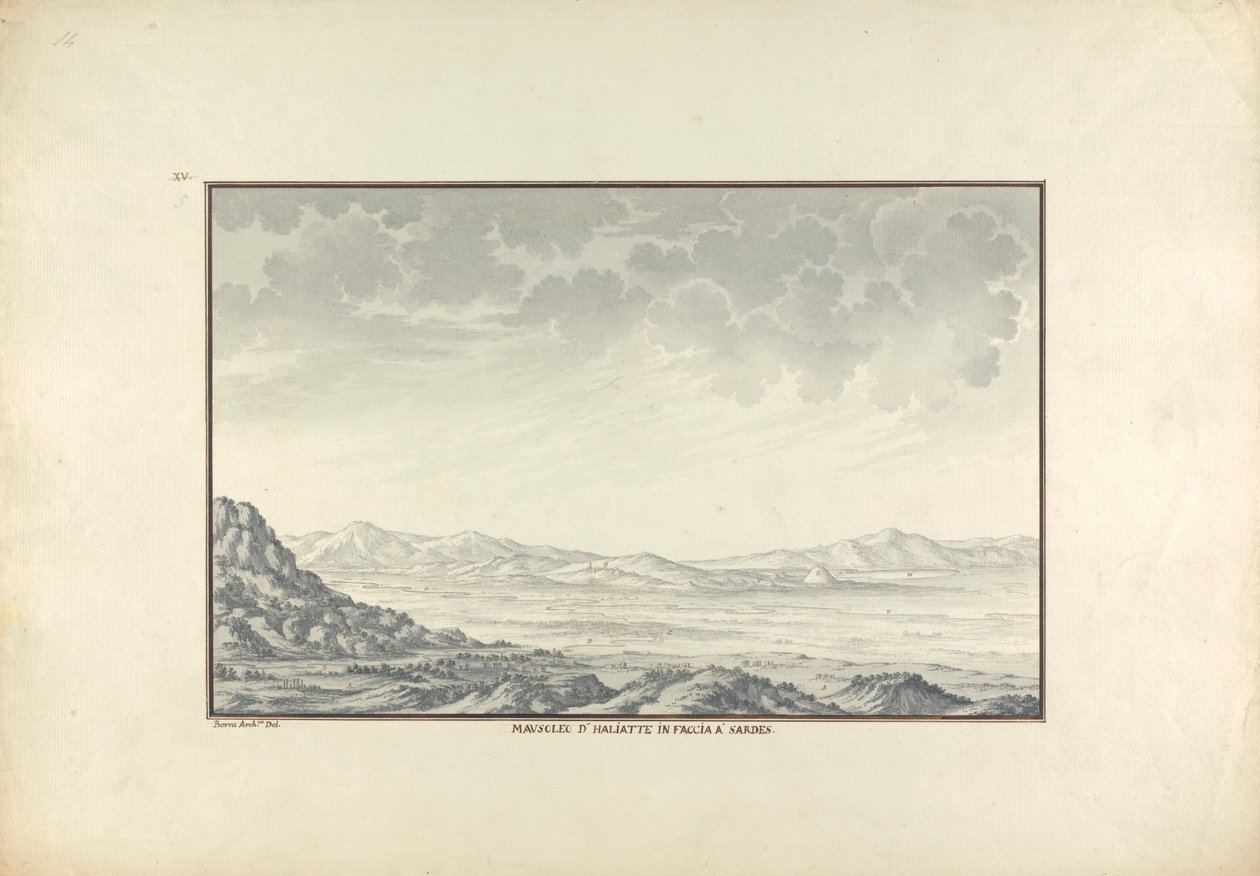 Mausoleo di Aliatte di Fronte a Sardi da Giovanni Battista Borra