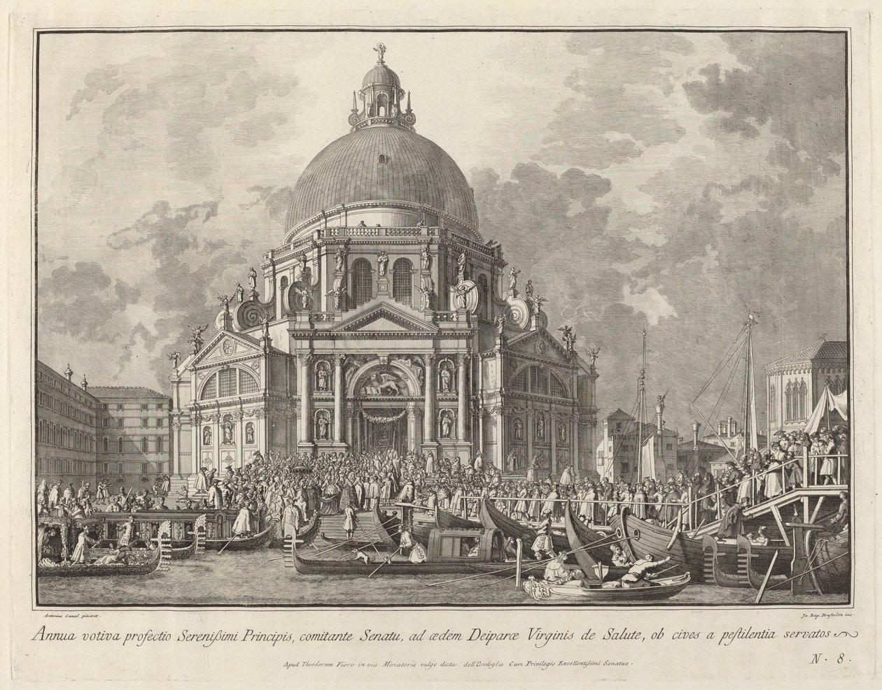 Visita annuale del Doge a Santa Maria della Salute da Giovanni Battista Brostoloni