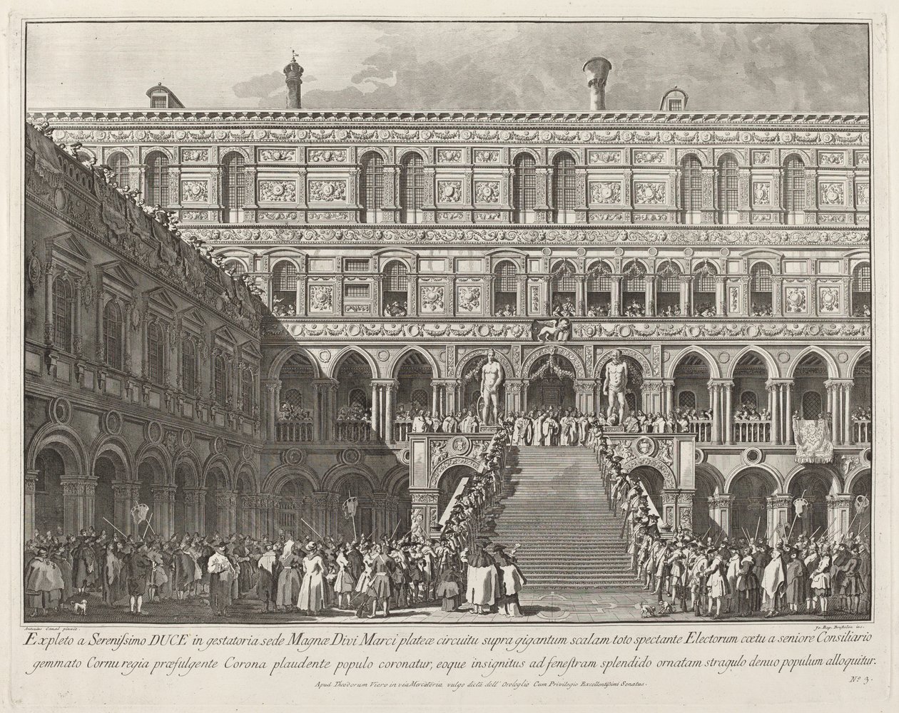 Il Doge Incoronato sulla Scala dei Giganti del Palazzo Ducale, 1763-1766 da Giovanni Battista Brostoloni