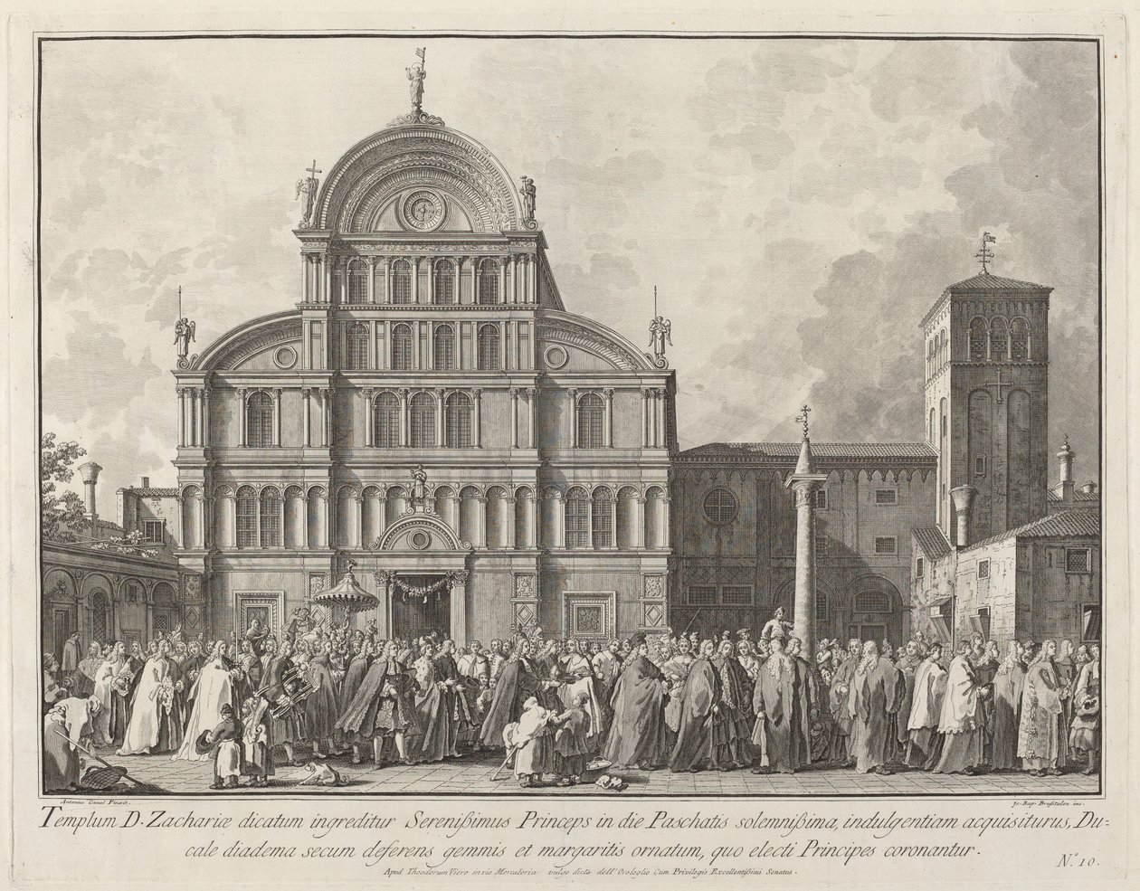Visita del Doge a San Zaccaria il giorno di Pasqua, 1763-1766 da Giovanni Battista Brostoloni