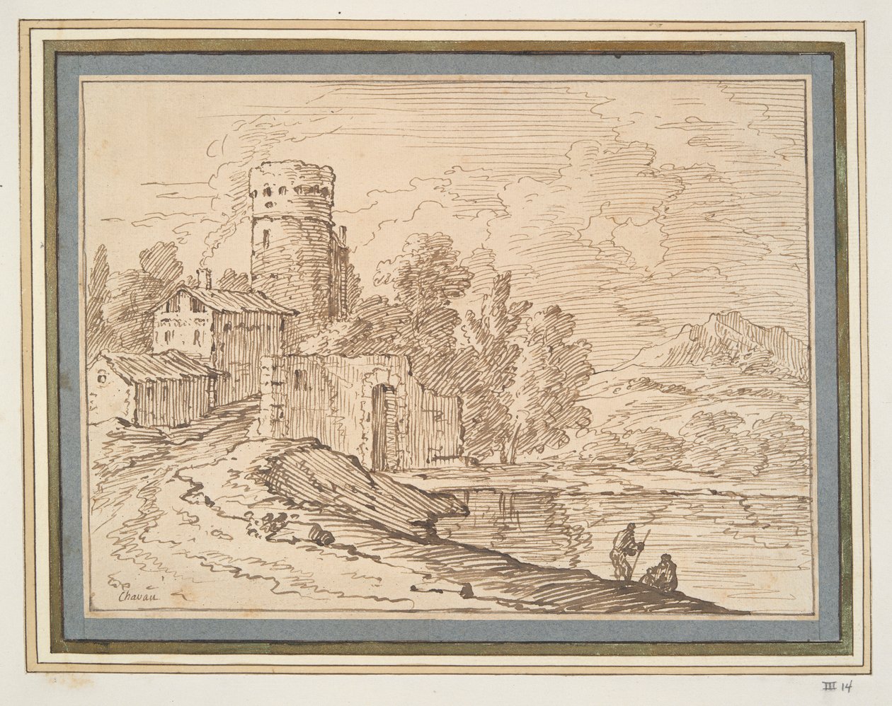 Paesaggio con castello vicino all