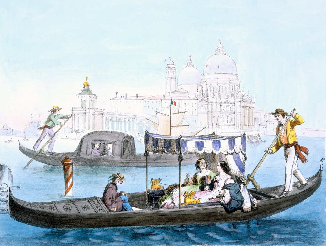 Gondola veneziana, c1850 da Giovanni Battista Cecchini