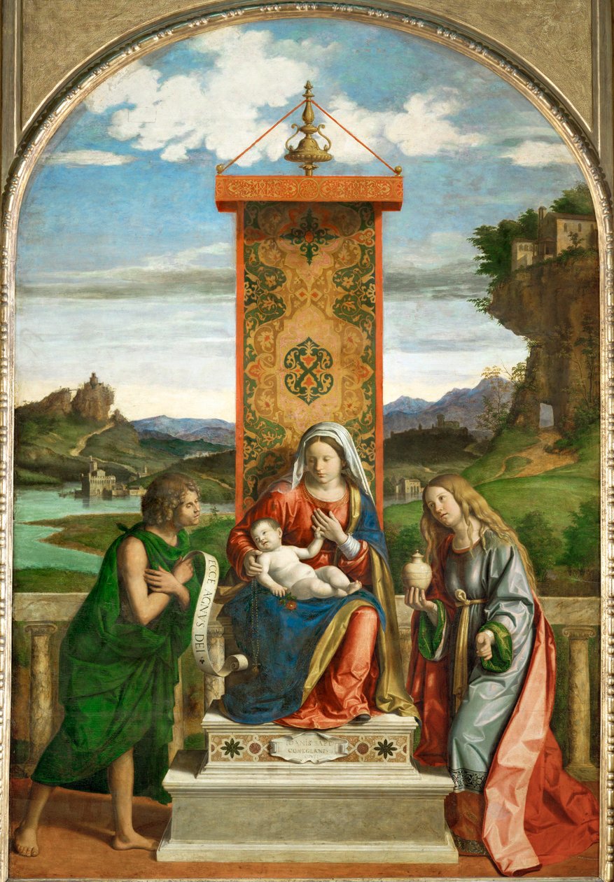 La Vergine con il Bambino tra San Giovanni Battista e Santa Madeleine.
Santa Madeleine ... da Giovanni Battista Cima da Conegliano