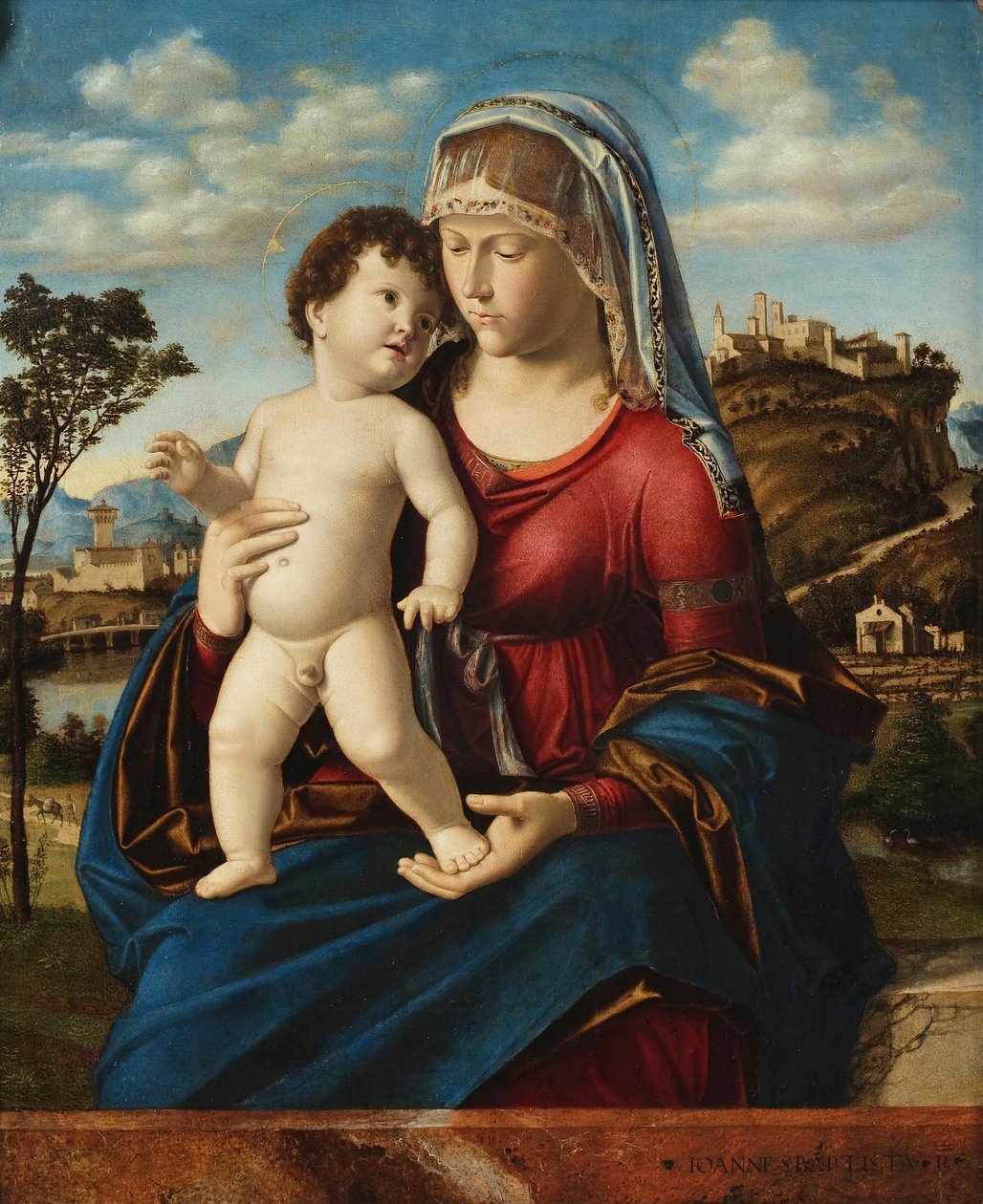 Madonna con bambino in un paesaggio da Giovanni Battista Cima da Conegliano
