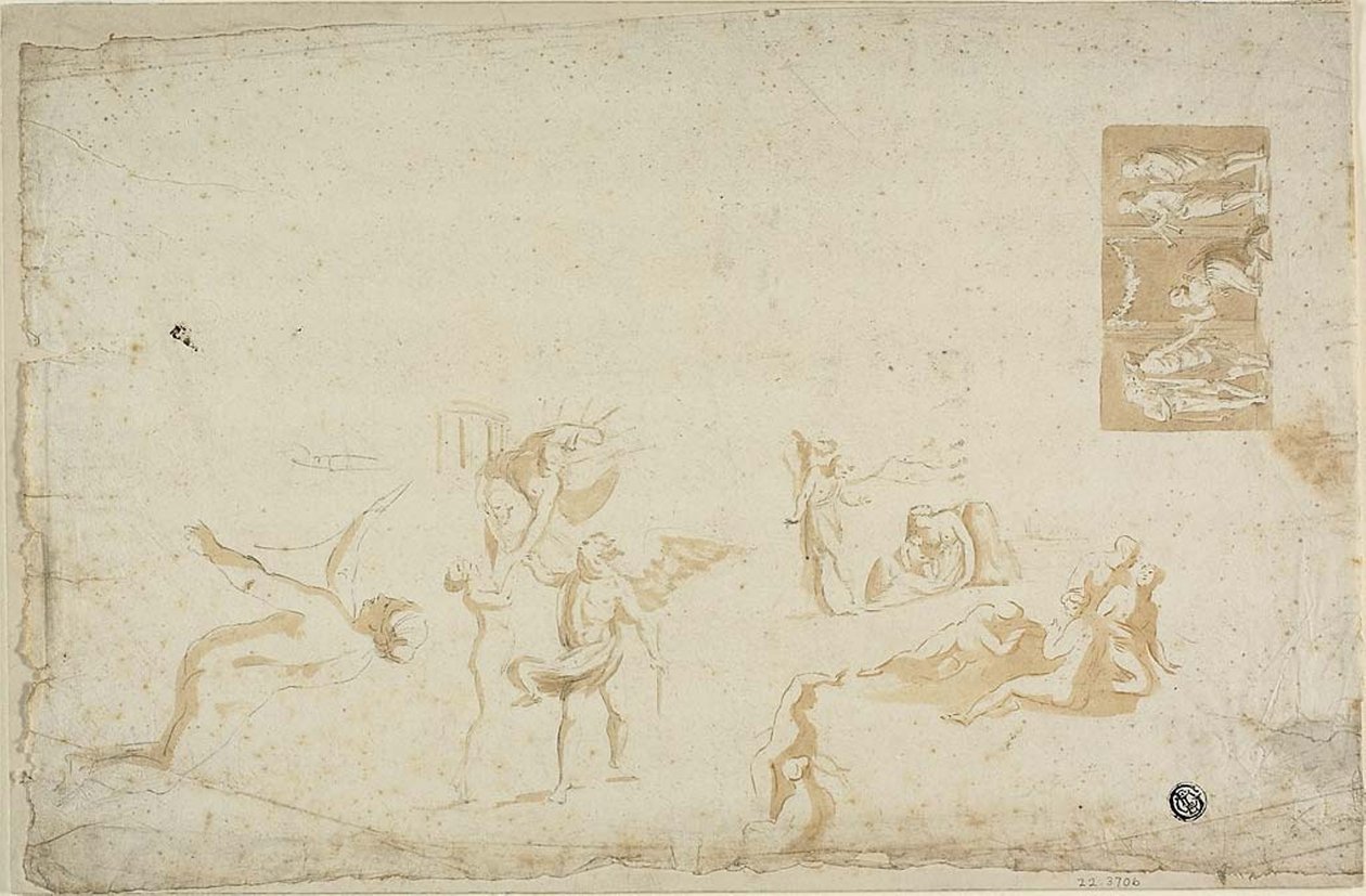 Schizzi di soggetti mitologici da Giovanni Battista Cipriani