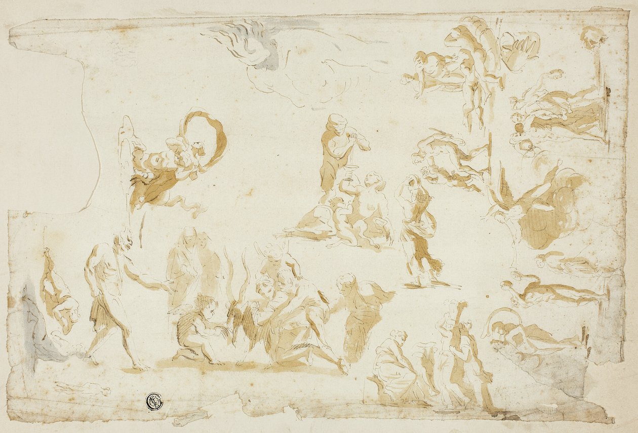 Schizzi di soggetti mitologici da Giovanni Battista Cipriani