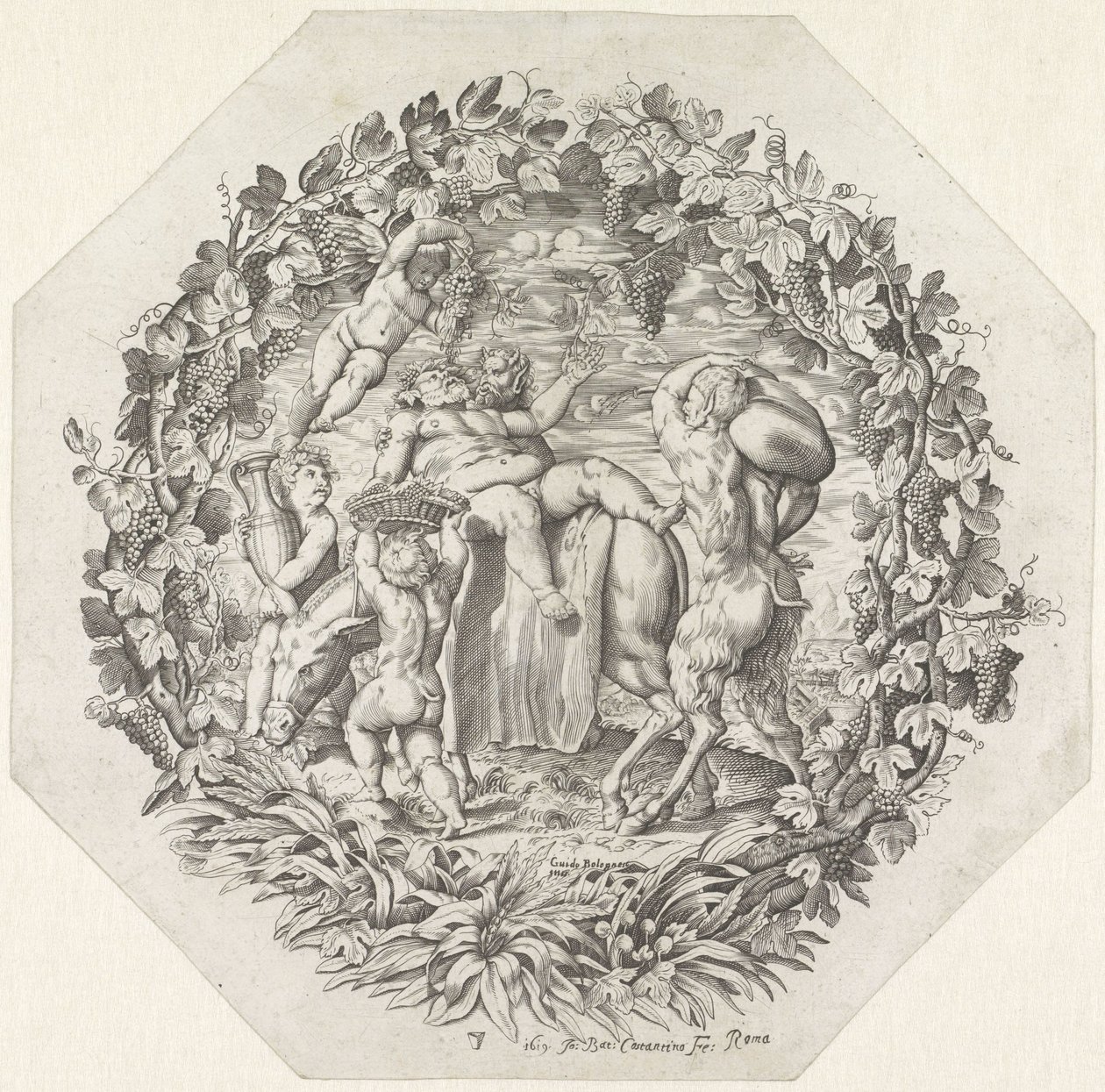 Baccanale con Sileno ubriaco da Giovanni Battista Costantini