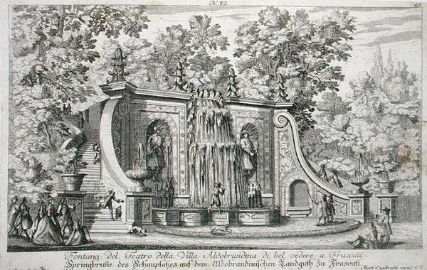 Fontana del Teatro alla Villa Aldobrandina, Frascati, c.1675, da 