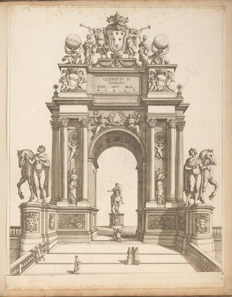 Arco di trionfo in onore di papa Clemente X da Giovanni Battista Falda