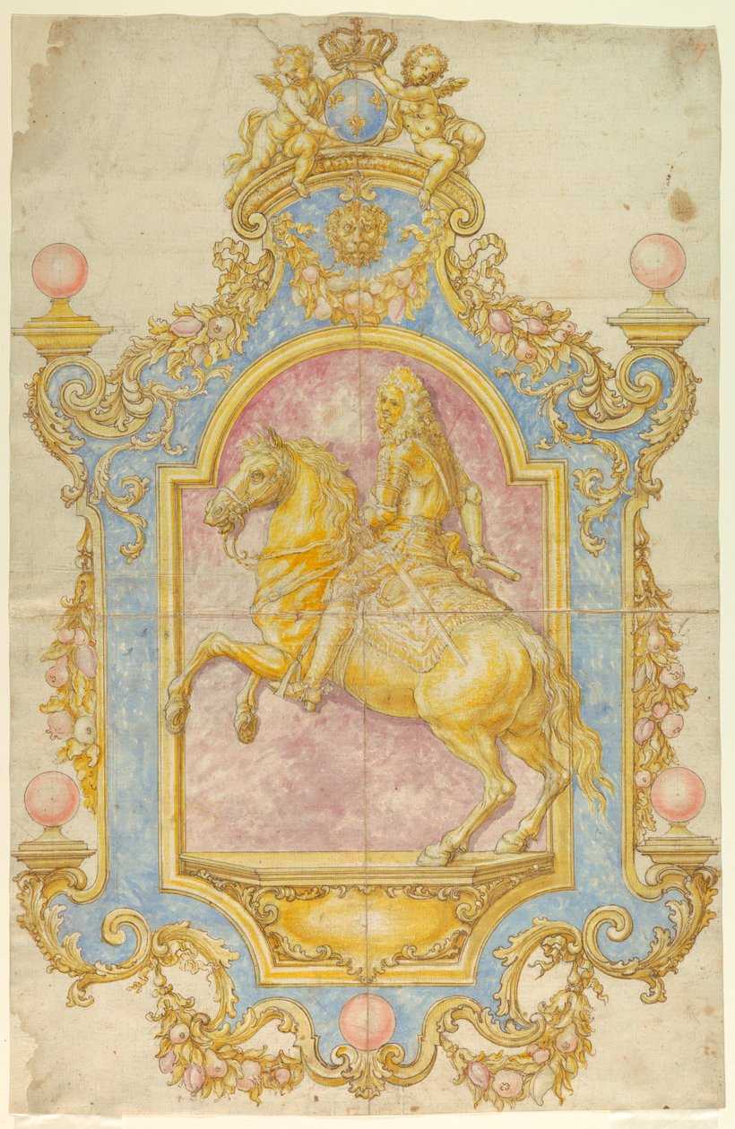 Disegno, decorazione murale per Cosimo III de
