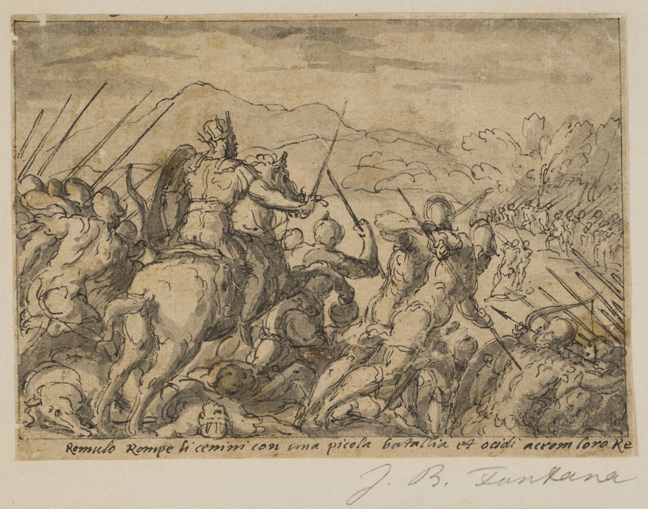 Acron attacca Romolo da Giovanni Battista Fontana