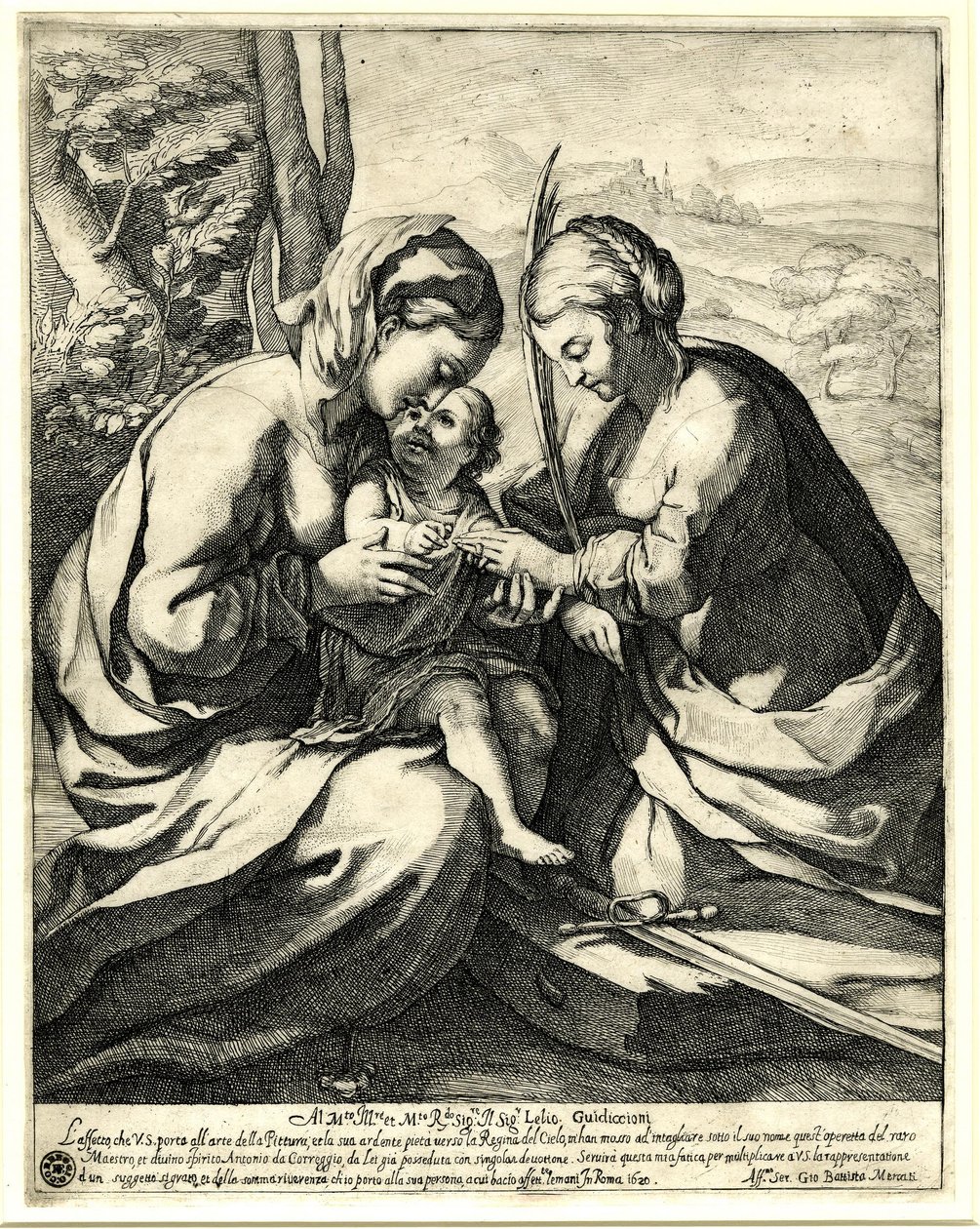 Giovanni Battista Mercati - Il matrimonio mistico di Santa Caterina, al cui dito Cristo pone l