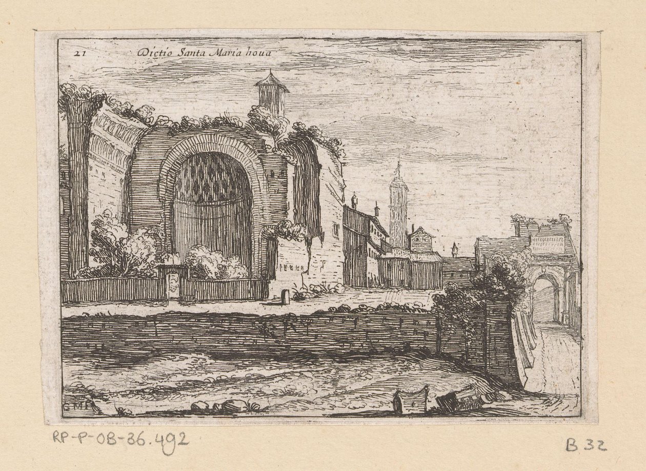 Rovine del Tempio di Venere e Roma a Roma da Giovanni Battista Mercati
