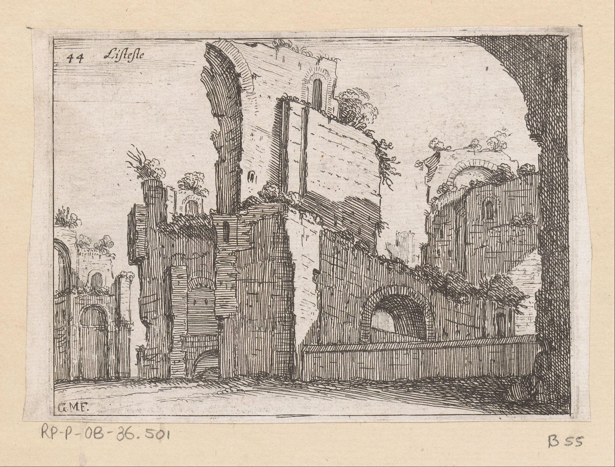 Rovine delle Terme di Caracalla a Roma da Giovanni Battista Mercati