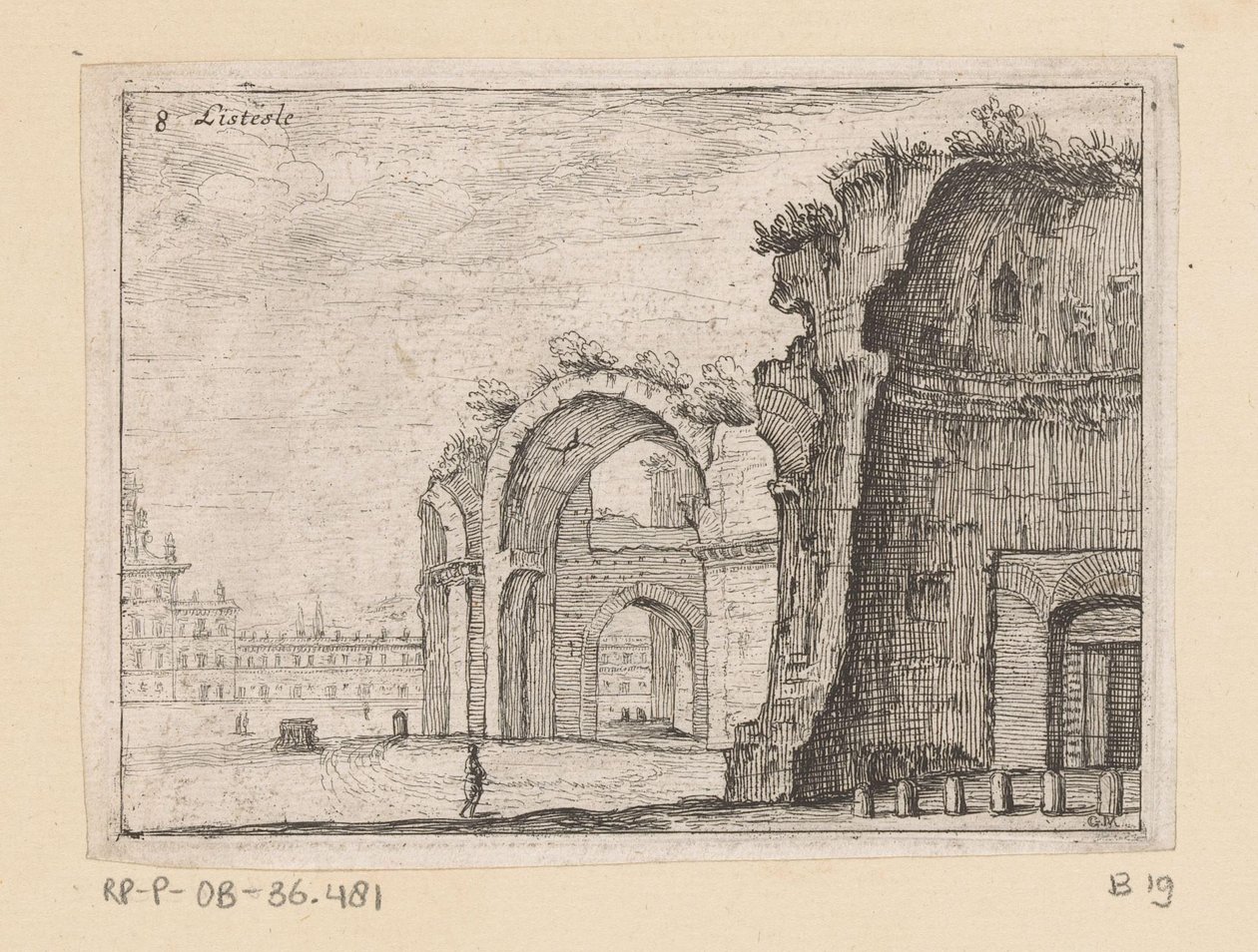 Rovine delle Terme di Diocleziano a Roma da Giovanni Battista Mercati