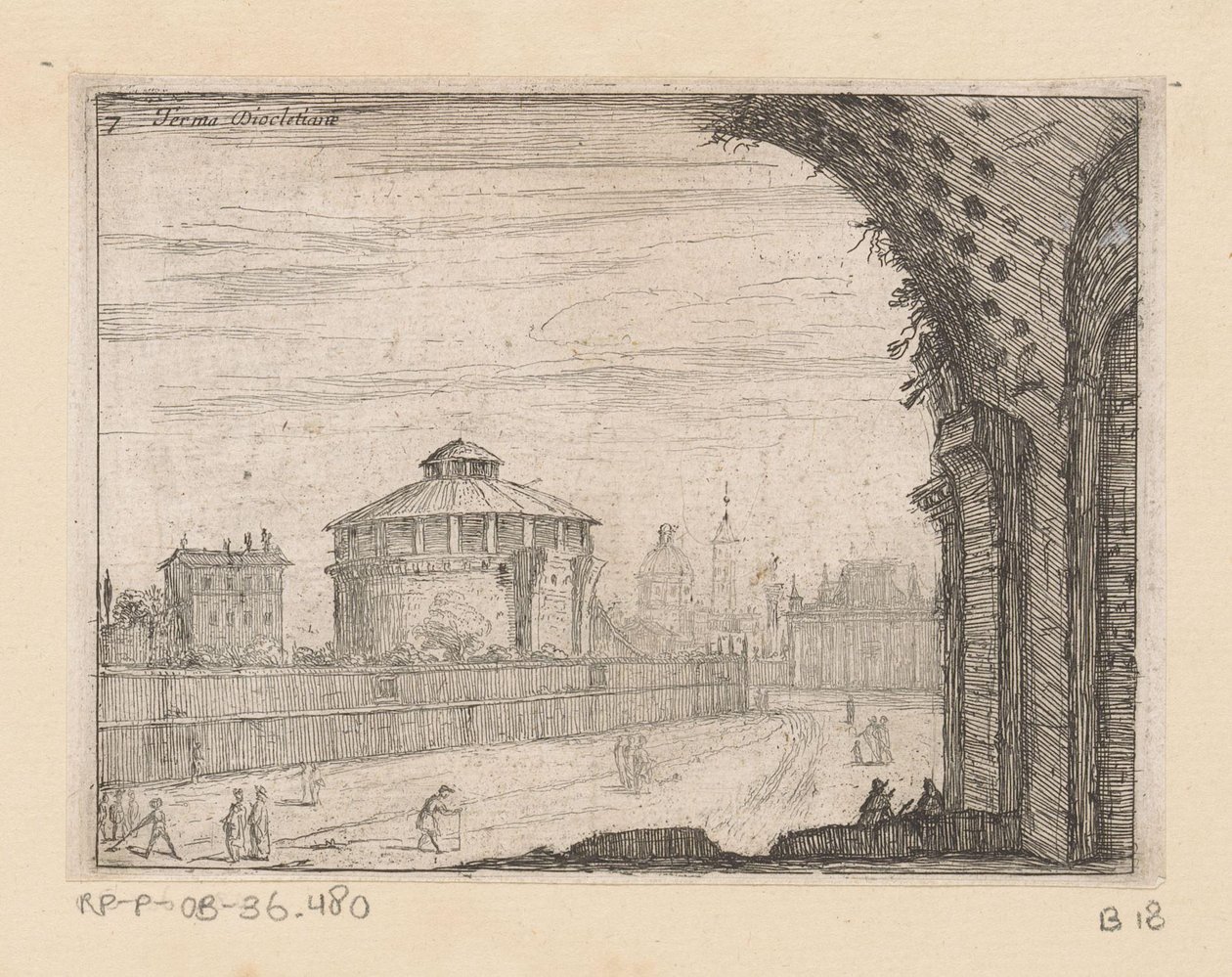 Resti delle Terme di Diocleziano a Roma da Giovanni Battista Mercati