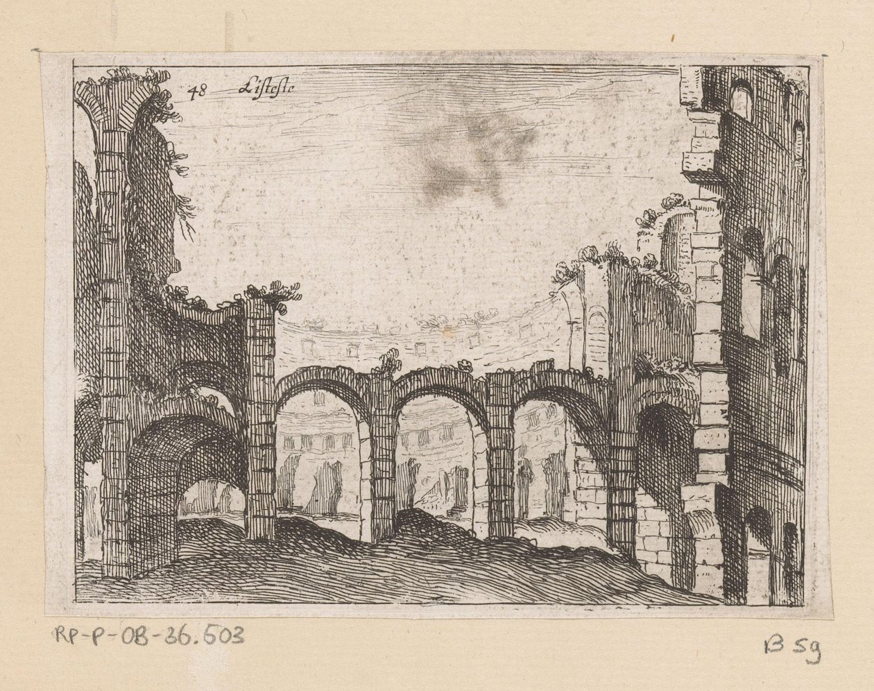 Rovine del Colosseo a Roma da Giovanni Battista Mercati