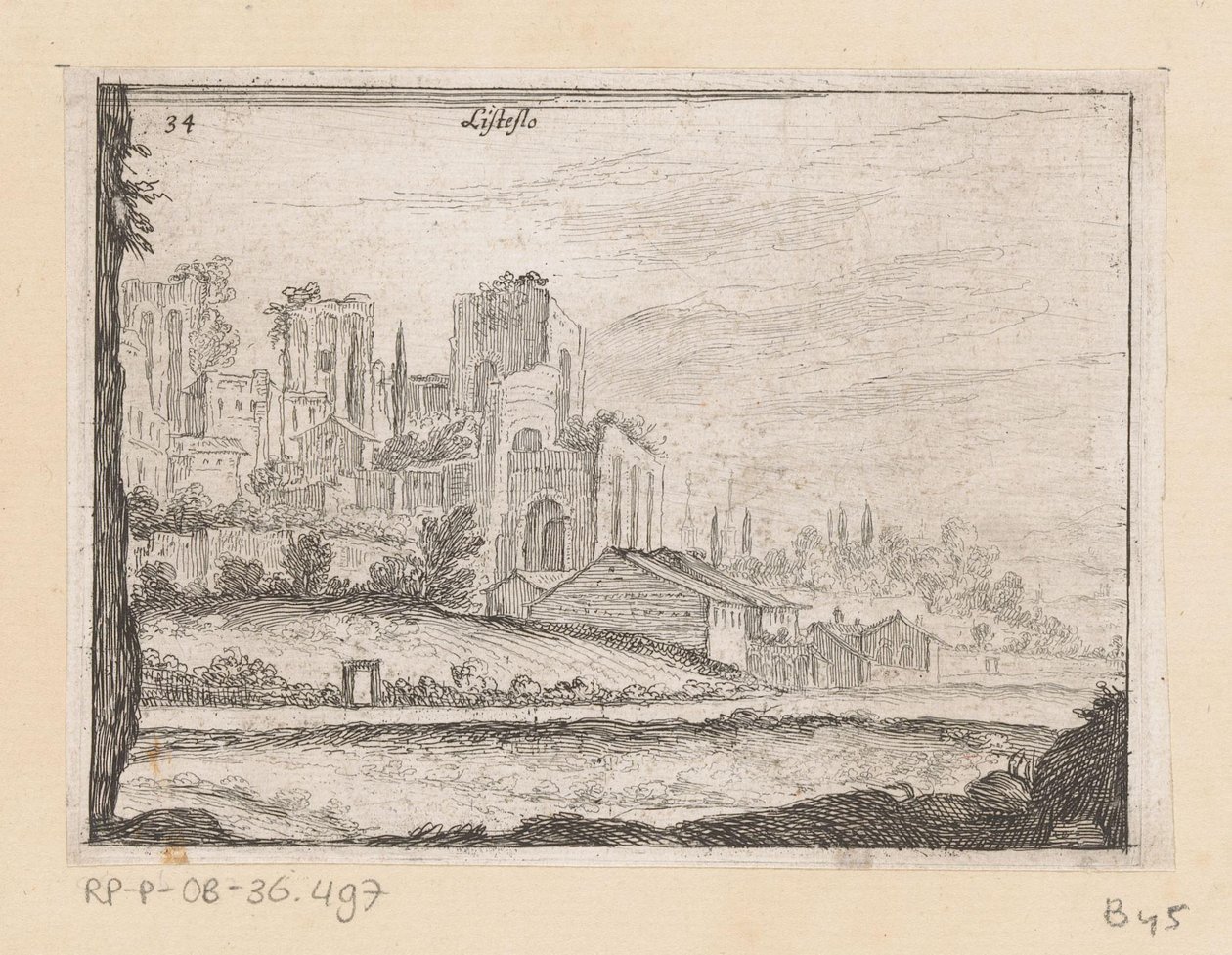 Rovine del Palazzo Maggiore a Roma da Giovanni Battista Mercati