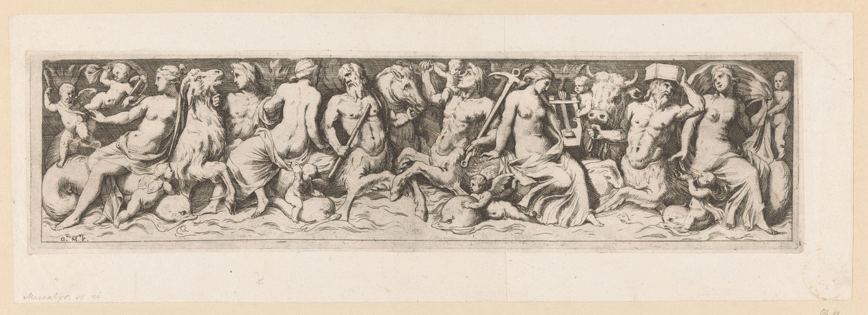 Tritoni, Nereidi e putti da Giovanni Battista Mercati