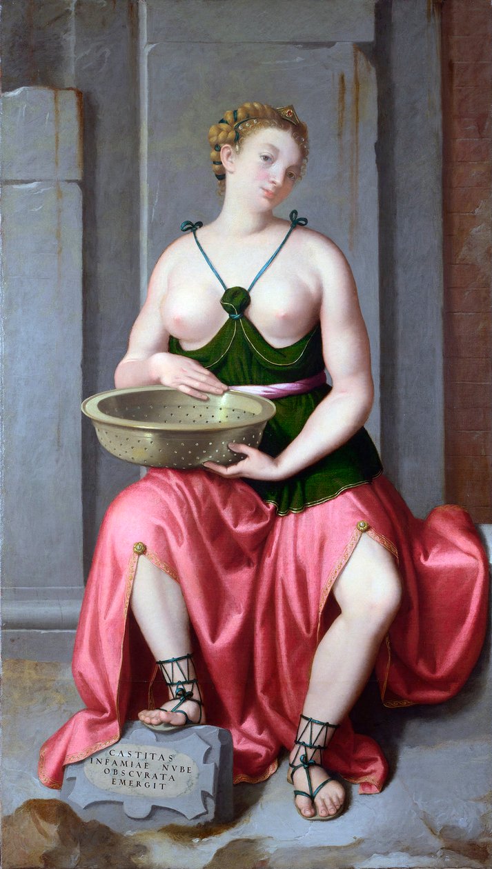 Ritratto della vestale romana Tuccia da Giovanni Battista Moroni