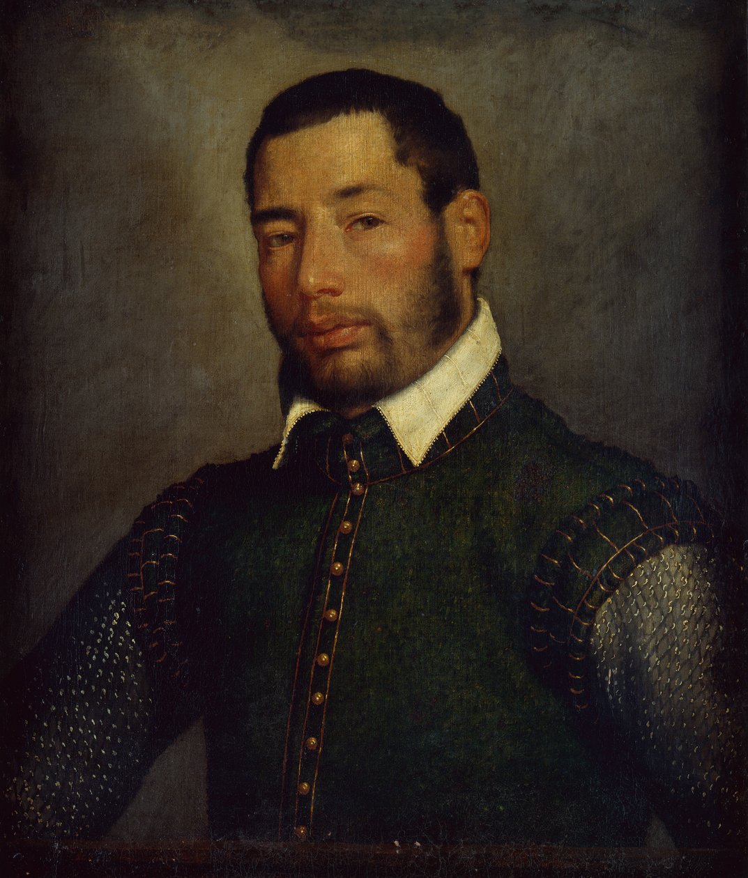 Ritratto di un gentiluomo in un doppietto verde e camicia di maglia, c.1565 da Giovanni Battista Moroni