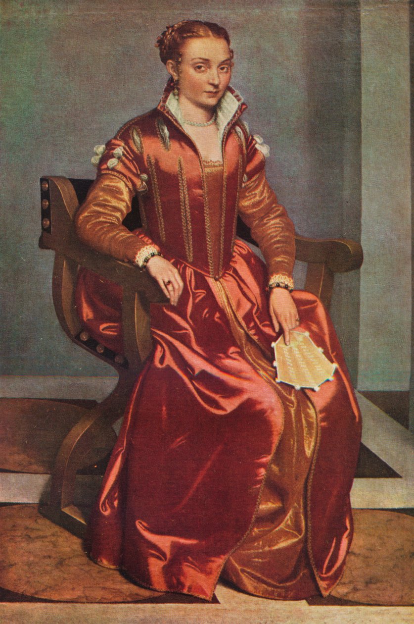 Ritratto di una signora La Dama in Rosso, c1556-60 da Giovanni Battista Moroni