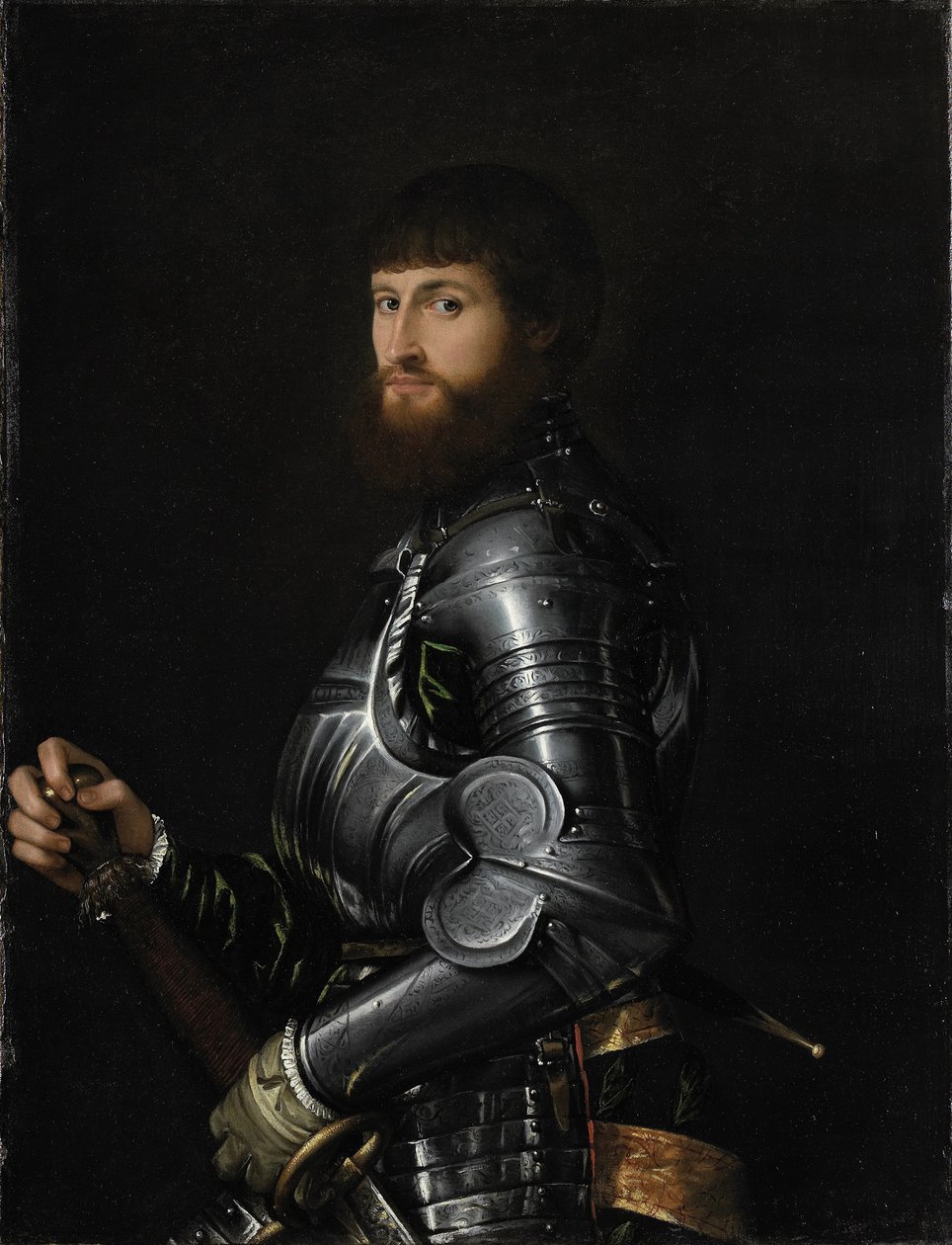 Ritratto di un nobile in armatura da Giovanni Battista Moroni