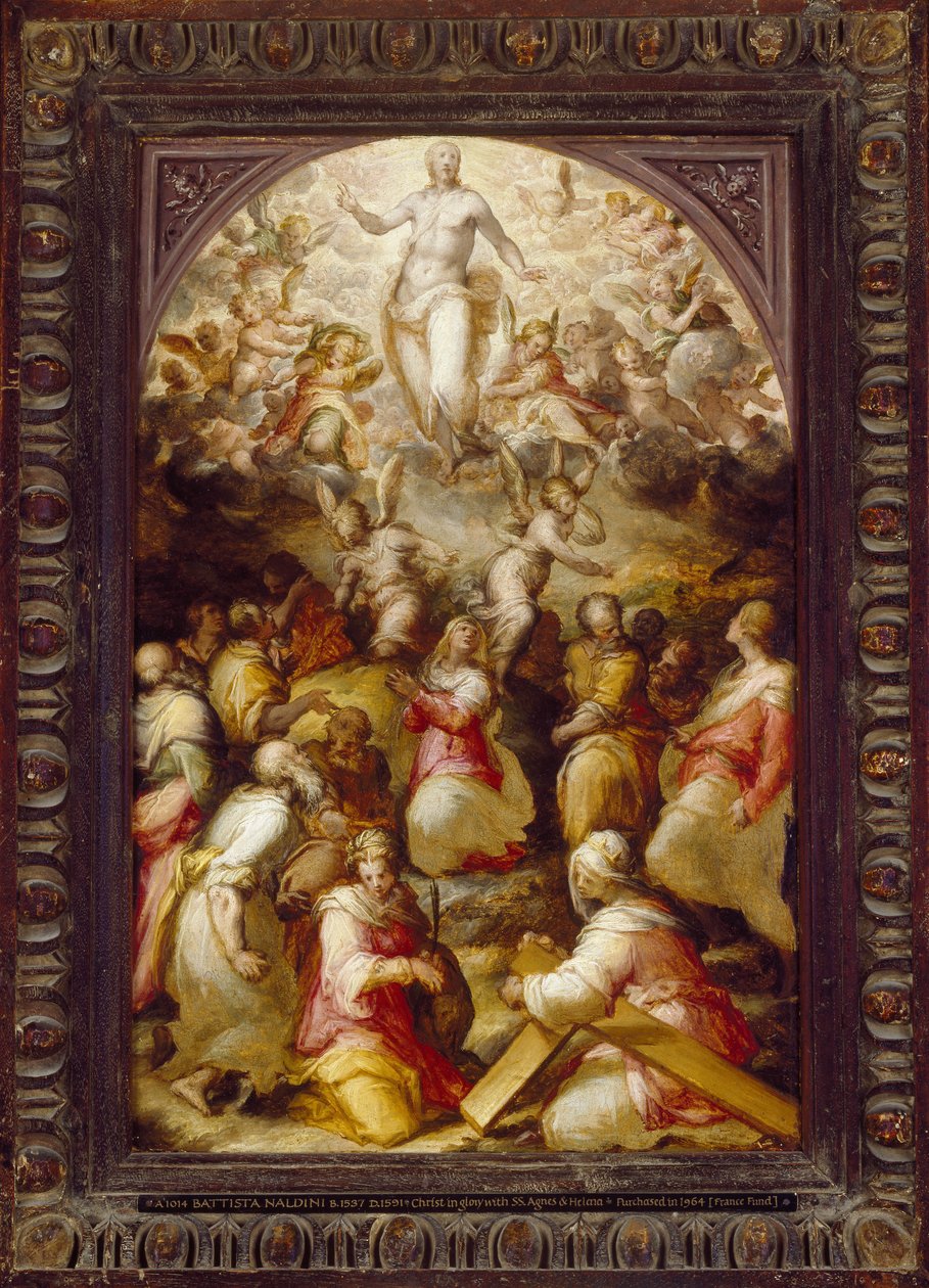 Cristo in gloria con Sante Agnese ed Elena, XVI secolo da Giovanni Battista Naldini