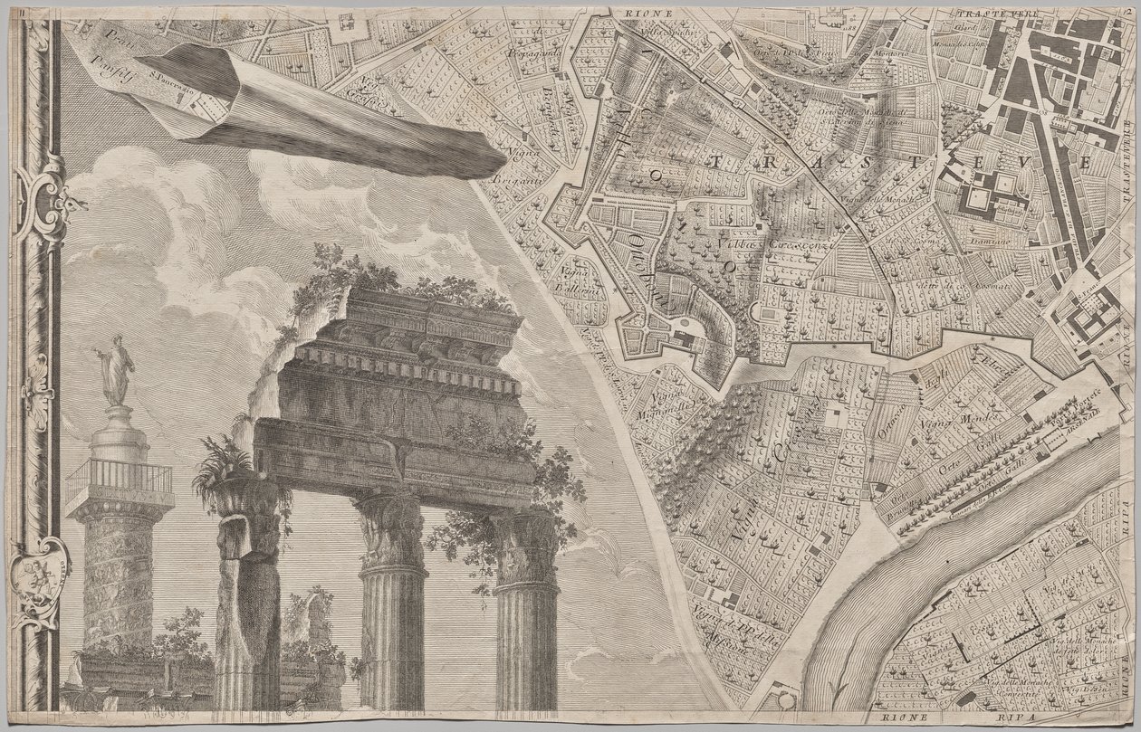 Nuova pianta di Roma data in luce da Giambattista Nolli l’anno MDCCXLVII, conosciuta come La Pianta Grande di Roma da Giovanni Battista Nolli