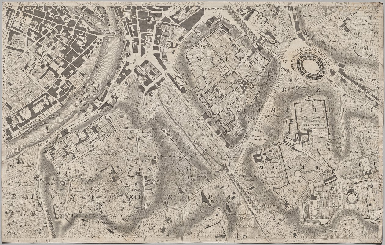 Nuova pianta di Roma data in luce da Giambattista Nolli l’anno MDCCXLVII, conosciuta come La Pianta Grande di Roma da Giovanni Battista Nolli